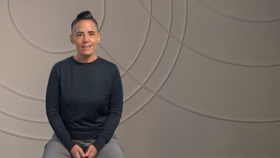 Video thumbnail of person speaking to camera